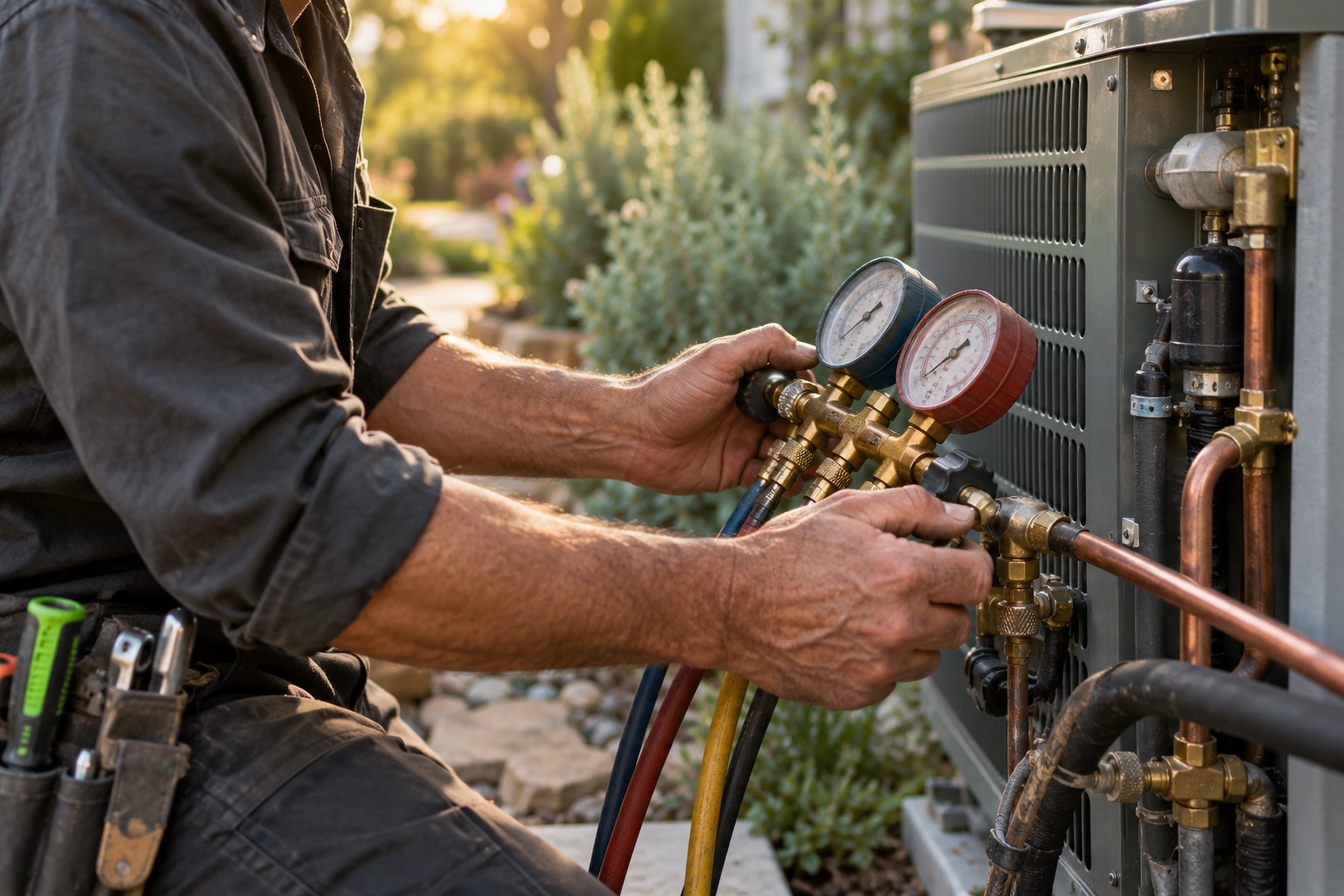 HVAC technician at work